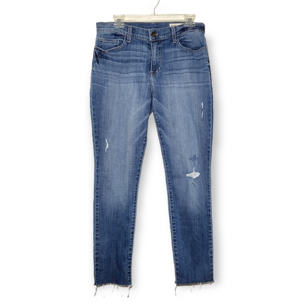 Pistola Distressed Cropped Jeans with Raw Hem sz 30